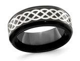 Men's Black Titanium Celtic Band Ring (9.00mm)